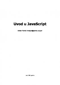 Uvod u JavaScript