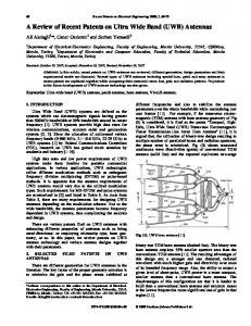 (UWB) Antennas - Ingenta Connect