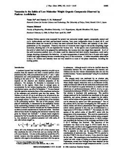 Vacancies in the Solids of Low Molecular Weight Organic Compounds ...