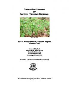 Vaccinium Stamineum - USDA Forest Service