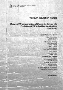 Vacuum Insulation Panels - IEA-EBC