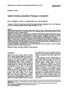 Vaginal Candida parapsilosis - NCBI