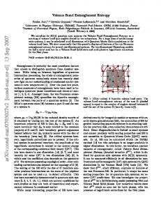 Valence Bond Entanglement Entropy