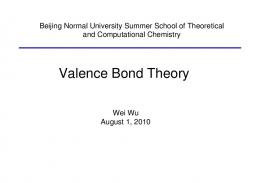 Valence Bond Theory