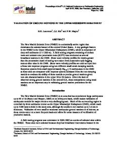 Validation of Ground Motions in the Upper Mississippi ...