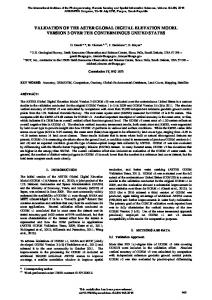 validation of the aster global digital elevation model ... - ISPRS Archives