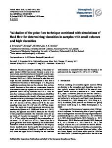 Validation of the poke-flow technique combined ... - Atmos. Meas. Tech