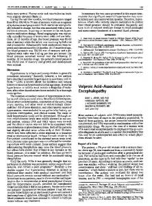 Valproic Acid-Associated Encephalopathy - Europe PMC