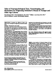 Value of Neuropsychological Tests, Neuroimaging