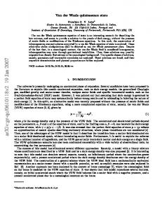 Van der Waals quintessence stars