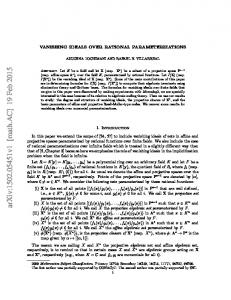 VANISHING IDEALS OVER RATIONAL PARAMETERIZATIONS