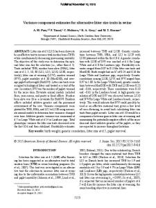 Variance component estimates for alternative litter