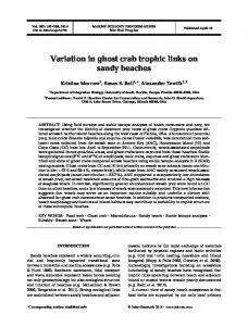 Variation in ghost crab trophic links on sandy beaches