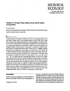 Variation in Nitrogen Fixing Ability among Natural ... - Springer Link