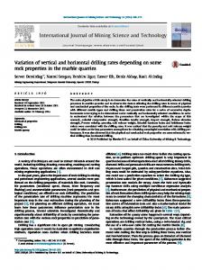 Variation of vertical and horizontal drilling rates ...