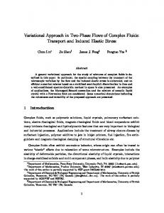 Variational Approach in Two-Phase Flows of Complex Fluids ...