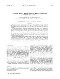 Variational Retrieval of Temperature and Humidity Profiles from TRMM ...