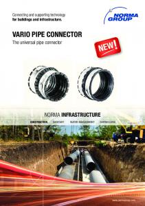 VARIO PIPE CONNECTOR - NORMA Group