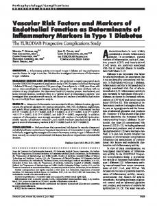 Vascular Risk Factors and Markers of Endothelial ... - Diabetes Care