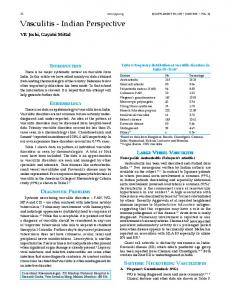 Vasculitis - Indian Perspective - Semantic Scholar