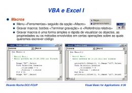 VBA e Excel I