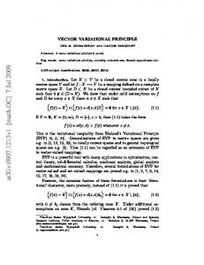 VECTOR VARIATIONAL PRINCIPLE