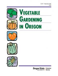 Vegetable Gardening in Oregon, EC 871 (Oregon State University ...