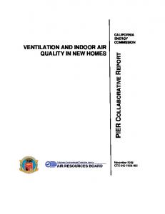 Ventilation and Indoor Air Quality in New Homes