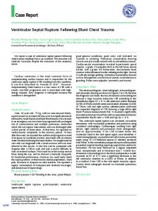 Ventricular septal rupture following blunt chest trauma