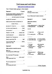 Verb tenses and verb forms - E-grammar