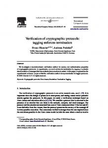 Verification of cryptographic protocols: tagging ... - Science Direct