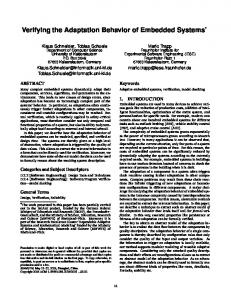 Verifying the Adaptation Behavior of Embedded Systems - CiteSeerX