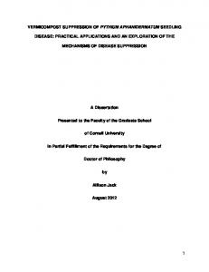 vermicompost suppression of pythium ...