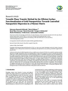 Versatile Phase Transfer Method for the Efficient Surface