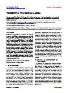 Versatility of microbial proteases