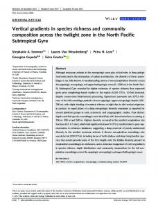 Vertical gradients in species richness and ... - Wiley Online Library