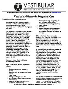 Vestibular Disease in Dogs and Cats - Vestibular Disorders ...