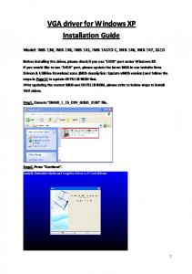 VGA driver for Windows XP Installation Guide - ASRock