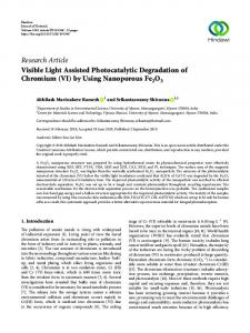 (VI) by Using Nanoporous Fe O