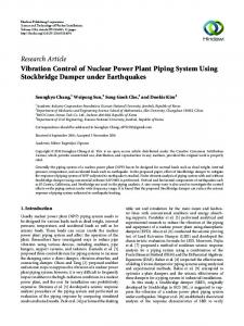 Vibration Control of Nuclear Power Plant Piping System Using