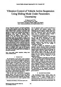 Vibration Control of Vehicle Active Suspension Using Sliding Mode ...