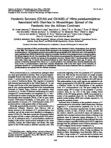 Vibrio parahaemolyticus - Journal of Clinical Microbiology - American ...