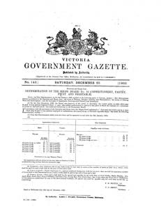 Victoria Government Gazette