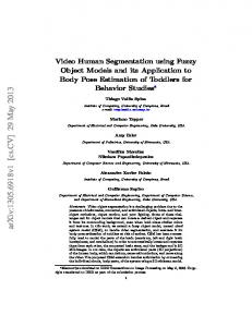 Video Human Segmentation using Fuzzy Object ... - Semantic Scholar