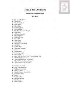 View Song List - Essence Entertainment