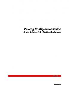 Viewing Configuration Guide