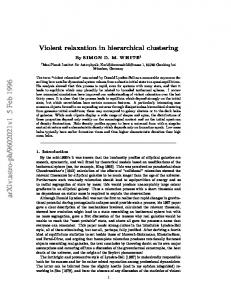 Violent Relaxation in Hierarchical Clustering