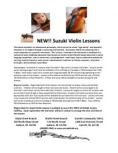 Violin Lesson Winter.. - YMCA of DeKalb County