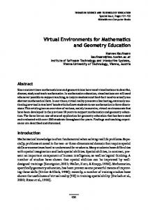 Virtual Environments for Mathematics and Geometry Education - Eric