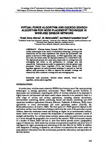 virtual force algorithm and cuckoo search algorithm for node ...